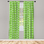 Ambesonne Lime Green Window Curtains, Simplistic Formless Geometric Shapes in Different Shades Theme, Lightweight Decor 2-Panel Set with Rod Pocket, Pair of - 28" x 95", Green