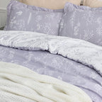Bedsure Full Comforter Set - Lavender Bed Set, 3 Pieces Cute Floral Bedding, 1 Soft Reversible Botanical Flowers Comforter and 2 Pillow Shams