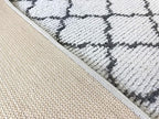 Custom Size Modern Runner Rug Carpet for Hallway Entryway Foyer Kitchen, Slip Resistant Latex Rubber Backed 31 inch Wide X Customized Length, Trellis Grey, 31 inch X 14 feet