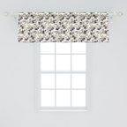 Ambesonne Olive Window Valance Pack of 2, Digitally Generated Hand Drawn Style Botanical Blossoms, Rod Pocket Curtain Valances for Kitchen Bedroom, 54" X 18", Quartz Taupe