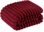 Bedsure GentleSoft Deep Red Twin Blanket for Bed - Cozy Soft Blankets for Women, Cute Large Throws for Girls, 66x90 Inches
