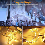 btfarm 6 Pack Fairy Lights Battery Operated [3 Modes], 7ft 20 Led Twinkle Lights String Lights Waterproof Bulk Small Mini Silver Wire for Christmas Mason Jars Wedding Table Centerpiece