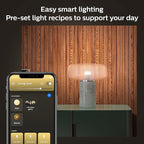Philips Hue Smart LED A19 Bulb, Warm White Light 2700K, E26 Base, 10.5W, 1100 Lumens, Dimmable, Works with Alexa, Google Assistant, and Apple Home, 1 Pack