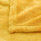 Exclusivo Mezcla Plush Fuzzy Fleece Throw Blanket, Super Soft, Fluffy and Warm Blankets for Couch, Bed, All Season Use (40x50 Inches, Mustard Yellow)