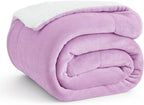 Bedsure GentleSoft Sherpa Fleece Throw Blanket Twin Size for Couch - Thick and Warm Throw for Girls and Women, Soft Fuzzy Plush Twin Blanket for Winter, Lilac, 60x80 Inches