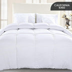 Utopia Bedding Comforter Duvet Insert, Quilted Comforter with Corner Tabs, Box Stitched Down Alternative Comforters California King Size (White)
