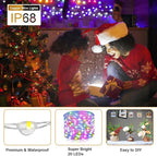 12 Pack Valentine's Day Fairy Lights Battery Operated, 3 Speed Modes, Extra 12 Batteries for Replacement, 7Ft 20 LED Mini String Light, Waterproof Twinkle Firefly Lights, Multi-Colored