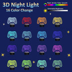 Attivolife Personalized 3D Game Theme Night Light, Table Desk Lamp Engraved Name Letter, Multicolor Custom LED Best Home Decor Birthday Christmas Gifts Toys for Boys Girls Kids