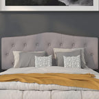 Flash Furniture Cambridge Tufted Upholstered Queen Size Headboard in Light Gray Fabric