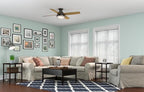 Hunter 52 inch Indoor Ceiling Fan with LED Light and Remote Control - Bronze Modern Ceiling Fan, Low Profile Mount, 4 Blades, For Bedroom, Living Room, or Kitchen, Quiet - Dempsey 59447, Noble Bronze