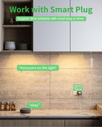 Plug-in Under Cabinet Lighting, Dimmable Under Counter Lights for Kitchen, 2pcs 12 Inch, Warn White 3000K Linkable USB Led Closet Light, Wired Indoor Night Lights Bar for Desk,Sink,Workbench