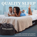 Englander California King Air Mattress with Built in Pump Raised - Double High- Luxury Size Camping Mattress - Blow Up Floor Bed for Home - Microfiber, Waterproof Airbed with Patch Kit
