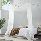 Warm Home Designs 30 Feet Long Sheer Light Beige Window Scarf. These XXL Length Valance Window Scarves 54 X 360 Inches in Size. Great as Bed Canopy or Wedding Arch Draping Fabric. AM Beige 360"