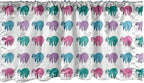 Ambesonne Funny Sloth Window Valance Pack of 2, Colorful Art Repeating Lazy Animal on Plain Backdrop, Rod Pocket Curtain Valances for Kitchen Bedroom, 42" X 12", Dark Seafoam Pink