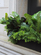PARTY JOY 12 Bunches Fake Plants Outdoor, Fake Bushes UV Resistant Artificial Flowers Greenery Shrubs Faux Greenery for Outdoor Garden Patio Front Porch Yard Decor
