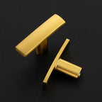 30 Pack Gold Cabinet Knobs - Curved Cabinet Pulls Brushed Brass Knobs for Kitchen Drawer Solid Dresser Pulls for Kitchen Hardware 1-3/4in Length Single Hole