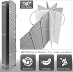 Sorbus 8 Panel Room Divider 6 ft. Tall - Privacy Screen, Extra Wide Double Hinged Panels, Mesh Hand-Woven Design, Partition Room Dividers and Folding Privacy Screens, Wall Divider for Room Separation