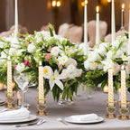 Foaincore 90 Pcs Candlestick Holders Bulk 2.5 Inch Taper Candle Holder for Table Centerpiece Thick Glass Ritual Candle Stand for Wedding Christmas Valentines Festival Party Decorations (Clear)