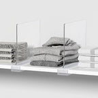 Aolloa 8 PCS Shelf Dividers for Closet Organization Acrylic Clear Closet Shelf Divider for Wooden Shelving Suitable for Wooden or Vertical Shelves Or Bedroom, Kitchen and Office