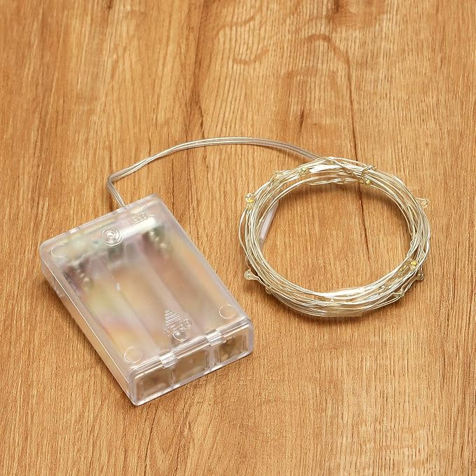 XINKAITE Fairy Lights - Waterproof LED Starry String Lights for Indoor & Outdoor DIY Decoration, Home Parties, Christmas Holiday (10FT/3Meters, Pink)