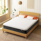Swbvs Firm Queen Mattress, 10 Inch Cooling-Gel Memory Foam & Pocket Spring Hybrid, Firm Feel, Queen Size Mattresses, CertiPUR-US Certified, Fiberglass Free