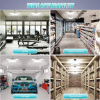 LED Garage Lights 4 Pack, New Upgrade 80W Deformable Shop Lights with 4 Adjustable Panels, E26/E27 LED Ceiling Light, 8000LM 6500K Hight Bay Light for Basement Warehouse Workshop