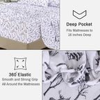 RUVANTI Flannel Sheets Full Size - 100% Cotton Double Brushed Bed Sheets Set, Deep Pockets 16 Inches, All Seasons Breathable & Extra Soft Full Sheets, Warm & Cozy, 4 Piece, Dry Winter