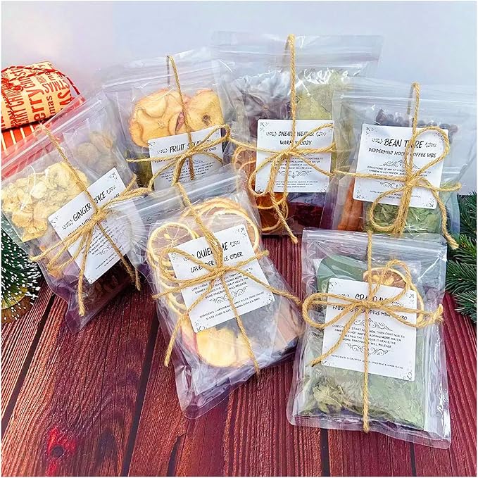 Potpourri Simmering, Set of 6 Stovetop Potpourri: Quiet Time, Spa Day, Ginger Spice, Fruit Soup, Bean There, Sweater Weather, Simmer Pot Ingredients for Home Fragrance, Housewarming, Hostess Gift