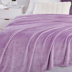 Walensee Fleece Blanket Plush Throw Fuzzy Lightweight (Queen Size 90x90 Lilac) Super Soft Microfiber Flannel Blankets for Couch, Bed, Sofa Ultra Luxurious Warm and Cozy for All Seasons