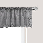 Ambesonne Aztec Window Valance Pack of 2, Pattern of Symmetric Tribal Inspired Streaks and Motifs in Greyscale Tones, Rod Pocket Curtain Valances for Kitchen Bedroom, 42" X 12", Pale Grey and Dimgray