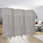 Rose Home Fashion 6 ft Tall Room Divider, Room Dividers and Folding Privacy Screens, 15.7in Privacy Screen 6 Panel Partition Temporary Wall Separation for Private, Stone Grey