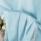 Aiyufeng 2 Pack: Basic Sky Blue Sheer Curtain Drapes 54 Inch Length 2 Panels for Living Room, Light Filtering Voile Drapes for Bedroom, Patio, Sliding Door, Each 42" W x 54" L