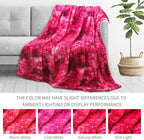 Exclusivo Mezcla Plush Fuzzy Fleece Throw Blanket Extra Large, Super Soft, Fluffy and Warm Blankets for Couch, Bed, Suitable for All Seasons (50x70 Inches, Tie Hot Pink)