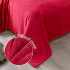 Exclusivo Mezcla Fleece Blanket Twin Size for Bed, Super Soft and Warm, All Season Use, Cozy, Plush, Lightweight, 60x80 Inches Red