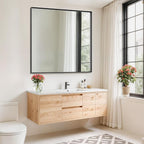 Suidia Bathroom Mirror, 36" x 36" Wall Mirror Metal Framed, Bathroom Vanity Mirror for Living Room Bedroom Bathroom Entryway, Black, Rect Corner Style