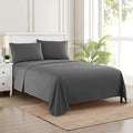 California King Sheet Sets - Breathable Luxury Sheets with Full Elastic & Secure Corner Straps Built In - 1800 Supreme Collection Deep Pocket Bedding, Sheet Set, EXTRA DEEP pocket - Cal King, Gray