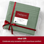 Mellanni Twin Sheets Set - 3 PC Iconic Collection Bedding - Hotel Luxury, Extra Soft, Cooling Bed Sheets - Wrinkle, Fade, Stain Resistant (Twin, Sage)