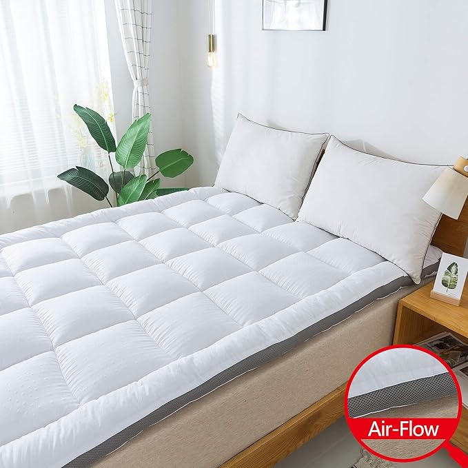 Mattress Topper Twin & Mattress Pad Protector - Quality Plush Luxury Down Alternative Pillow Top - 2inch Extra Thick Mattress Cover(39"x75")