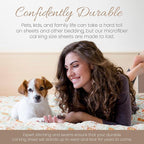 Linen Market Double-Brushed Patterned Microfiber California King Sheet Set 4 Piece – Oeko-TEX Certified Ultra Soft & Wrinkle-Free - 16" Deep Pocket Sheets Easy Care Cal-King Size - Aztec Dreams Coral