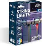 Joiedomi Multicolor Christmas String Lights,300(3x100) 64.2FT Christmas Fairy Tree Lights Plug in for Indoor Outdoor Xmas Decorations Patio Holiday Theme Party Yard House,Green Wire
