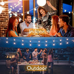 Brightever Outdoor String Light 150FT, Waterproof Dimmable Patio Lights with 75 G40 Globes, Shatterproof Connectable Outside Hanging Light for Backyard Porch