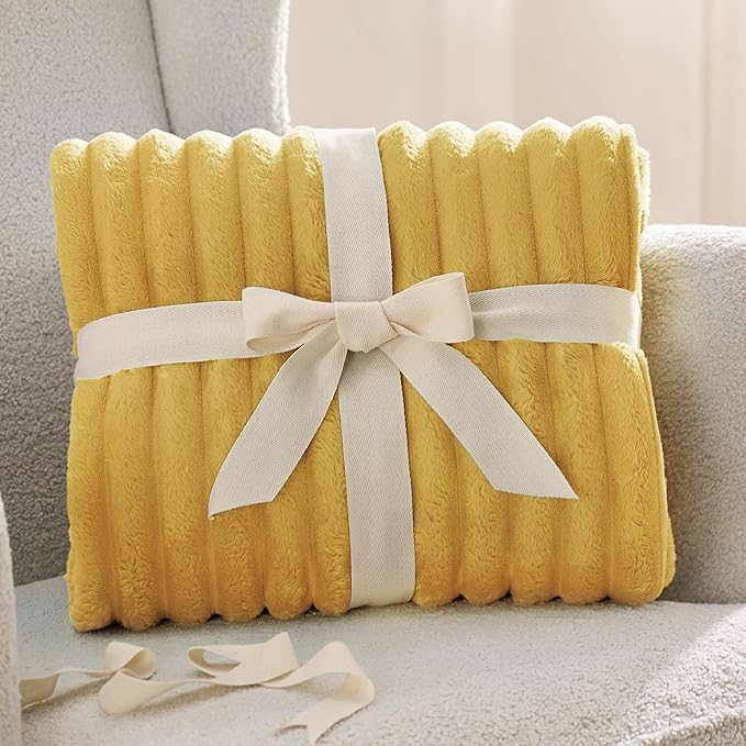 Bedsure GentleSoft Honey Fleece Blanket for Couch - Cozy Soft Blankets for Women, Cute Small Throws for Girls, 108x90 Inches