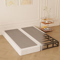 Split Queen Box Spring 5 Inch, Easy Assembly Bed Foundation, Heavy Duty Low Profile Metal Box Spring for Queen Bed with Fabric Cover, Noise Free