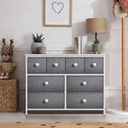 Sorbus Dresser with 8 Drawers - Chest Clothing Organizer Unit with Steel Frame Wood Top Knob Handle Easy Pull Fabric Bins - Large Storage Furniture for Bedroom, Hallway, Living Room, Nursery & Closet