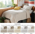Bedsure Twin Comforter Set - Beige Comforter, Boho Tufted Shabby Chic Bedding for Kids, 2 Pieces Vintage Farmhouse Bed Set for All Seasons, Fluffy Soft Bedding with 1 Pillow Sham