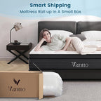 Full Size Mattress, 14 Inch Hybrid Memory Foam Mattress in a Box with Pocket Springs for Motion Isolation Pressure Relief, 100 Nights Trial, CertiPUR-US