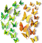 24pcs 3D Vivid Special Man-Made Lively Butterfly Art DIY Decor Wall Stickers Decals Nursery Decoration, Bathroom Décor, Office Décor, 3D Wall Art, 3D Crafts for Wall Art Kids Room Bedroom