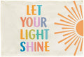 Nursery Rectangular Canvas Banner Flag Wall Sign Decor for Baby Boy Girl Kids-Nursery Baby Room Above Crib Bedroom Playroom Reading Room Decor-Baby Shower Birthday Christmas Gift-Let Your Light Shine