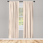 Ambesonne Geometric Curtains, Pale Salmon Colored Chess Table Like Modern Pink Color Squares Art Print, Window Treatments 2 Panel Set for Living Room Bedroom, Pair of - 28" x 95", Peach Cream