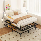 King Size Box Spring 2 Inch Low Profile, Heavy Duty Metal Box Spring Bed Base Bunkie Board, Mattress Foundation, Easy Assembly, Noise Free, Black